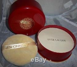 Estee Lauder Cinnabar Perfumed Dusting Powder 4 Oz Puff Box New