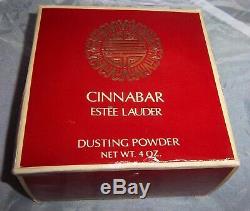 Estee Lauder Cinnabar Perfumed Dusting Powder 4 Oz Puff Box New