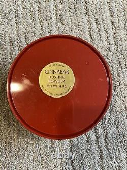 Estee Lauder Cinnabar Powder 4OZ Perfumed Dusting Bath Body Vintage SEALED FULL