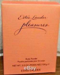 Estee Lauder PLEASURES Perfume Body POWDER Dusting Scent Skin Womans 3.5oz NIB