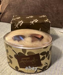 Faberge WOODHUE Bath Powder Perfumed Dusting Body Talc with Puff Vintage NOS