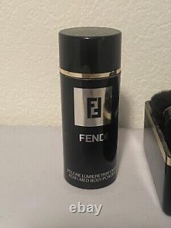 Full Rare Vintage FENDI Perfumed Dusting Body Powder 1.5 oz & 3 oz/75g Lot