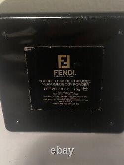 Full Rare Vintage FENDI Perfumed Dusting Body Powder 1.5 oz & 3 oz/75g Lot