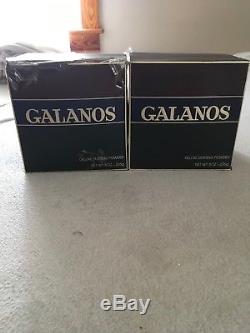 GALANOS James Galanos Perfume deluxe Dusting powder. 80Z. Set of 2