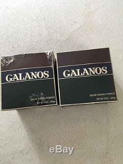 GALANOS James Galanos Perfume deluxe Dusting powder. 80Z. Set of 2