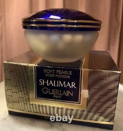 Guerlain Shalimar Dusting Body Powder Perfumed Soft Pearls NEW 3.5 Oz & Brush