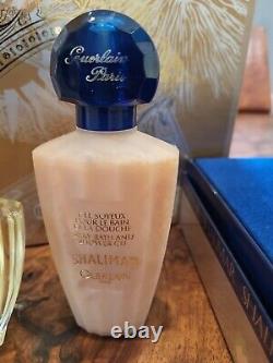 Guerlain Shalimar Set Perfumed Dusting Body Powder 4.4oz/125g, 1.7oz EDT, ++