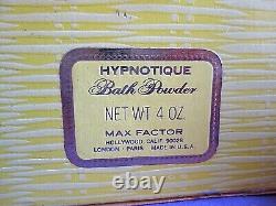Hypnotique by Max Factor Vintage Perfumed Body Powder & Puff & Box 4 oz Sealed