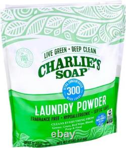 Hypoallergenic Laundry Powder 8 Lb Charlie's Soap HE Residue-Free Fragrance-Free
