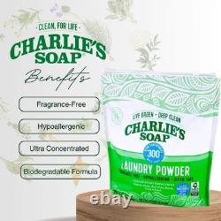 Hypoallergenic Laundry Powder 8 Lb Charlie's Soap HE Residue-Free Fragrance-Free