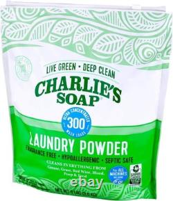 Hypoallergenic Laundry Powder 8 Lb Charlie's Soap HE Residue-Free Fragrance-Free