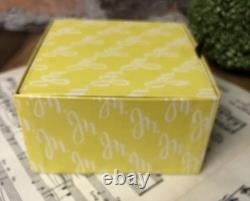 Jean Nate Perfumed Bath Powder Puff Yellow Box Large 9 oz Vintage NOS Dusting