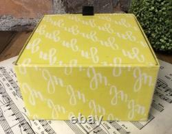 Jean Nate Perfumed Bath Powder Puff Yellow Box Large 9 oz Vintage NOS Dusting