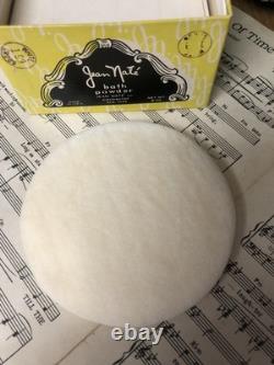 Jean Nate Perfumed Bath Powder Puff Yellow Box Large 9 oz Vintage NOS Dusting