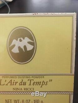 L'air Du Temps By Nina Ricci Dusting Body Powder 6 oz Sealed. New