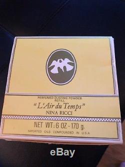 L'air Du Temps By Nina Ricci PERFUMED DUSTING POWDER 6 oz SEALED REFILL, In Box