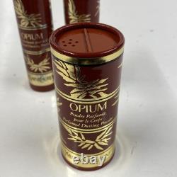 LOT x3 OPIUM by Yves Saint Laurent Perfumed Dusting Powder 1.25.75 Oz Vintage