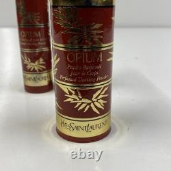 LOT x3 OPIUM by Yves Saint Laurent Perfumed Dusting Powder 1.25.75 Oz Vintage