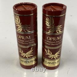 LOT x3 OPIUM by Yves Saint Laurent Perfumed Dusting Powder 1.25.75 Oz Vintage
