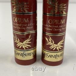 LOT x3 OPIUM by Yves Saint Laurent Perfumed Dusting Powder 1.25.75 Oz Vintage
