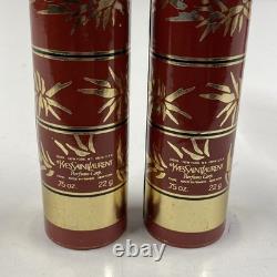 LOT x3 OPIUM by Yves Saint Laurent Perfumed Dusting Powder 1.25.75 Oz Vintage