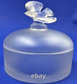 Lalique For Nina Ricci L'air Du Temps Crystal Perfumed Dusting Powder Jar / Dish