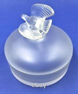 Lalique For Nina Ricci L'air Du Temps Crystal Perfumed Dusting Powder Jar / Dish