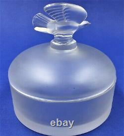 Lalique For Nina Ricci L'air Du Temps Crystal Perfumed Dusting Powder Jar / Dish