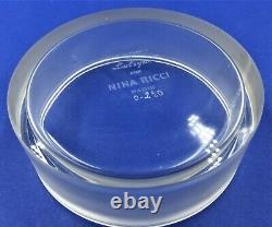 Lalique For Nina Ricci L'air Du Temps Crystal Perfumed Dusting Powder Jar / Dish