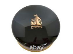 Lanvin My Sin Dusting Powder Black Round Container 9 oz Puff Parfums Vintage