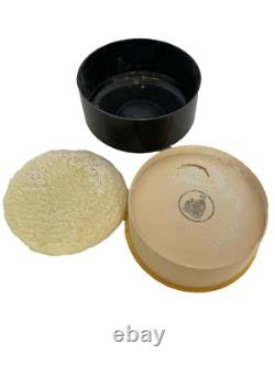 Lanvin My Sin Dusting Powder Black Round Container 9 oz Puff Parfums Vintage