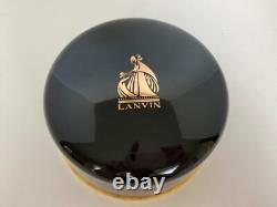 Lanvin My Sin Dusting Powder Black Round Container 9 oz Puff Parfums Vintage