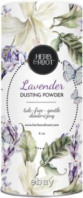 Lavender, Rose, and Vanilla Talc-Free Body Powder Gift Set with Puff Organic