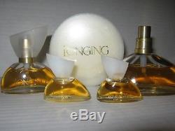 Longing By Coty Pure Perfume, Cologne & Dusting Powder 5 Piece Set -barely Used