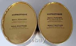 Lot 2 Rare Vtg Original Max Factor Hypnotique Perfume Cologne Dusting Powder