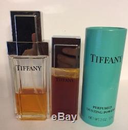 Lot tiffany 1.7 EDP, perfumed dusting powder & shower gel
