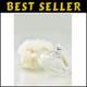 Luxury Body Powder Puff with Crystal Dish Handmade, Fragrance-Free & Hygienic