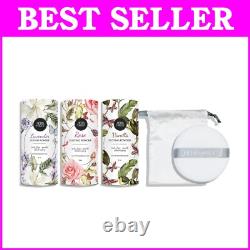 Luxury Talc-Free Body Powder Set Lavender, Rose, Vanilla for All Skin