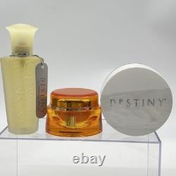 Marilyn Miglin Destiny 3 Pc Set-Spray Perfume/Dusting Powder/Firming Creme-NOS