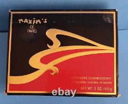 Maxim's De Paris Perfumed Dusting Powder Net Wt. 5 Oz. New Sealed With Box J/L