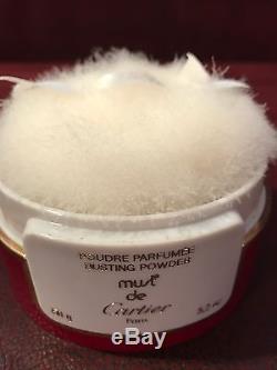 Must de Cartier Dusting Powder perfumed talc poudre parfumee 5.2 oz vintage