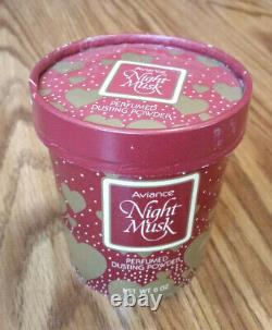 NEW PRINCE MATCHABELLI 6 oz AVIANCE NIGHT MUSK PERFUMED DUSTING POWDER TALC VTG