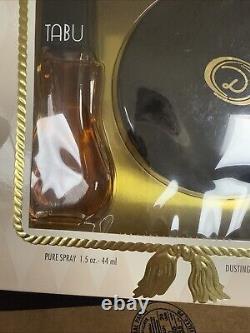 NEW Vintage Dana Tabu 1.5 Oz PERFUME And 4oz Dusting Powder