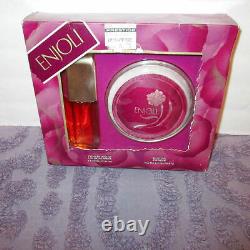 NEW Vintage ENJOLI Deluxe GIFT Set COLOGNE Spray DUSTING POWDER Original REVLON