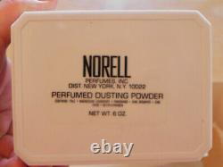 NIB! Vintage Norell Perfumed Dusting Powder Puff 6 oz. Sealed New York City