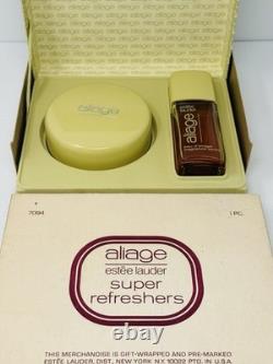NOS Aliage 2.5 oz Dusting Powder Estee Lauder 3.10 Oz Fragrance Spray Gift Set