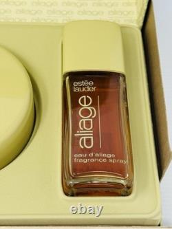 NOS Aliage 2.5 oz Dusting Powder Estee Lauder 3.10 Oz Fragrance Spray Gift Set