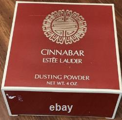 NOS Cinnabar by Estee Lauder Dusting Powder (4 oz) Talc Fragrance IOB #7608