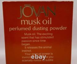 NOS Jovan Musk Oil Dusting Powder Women's Perfume 2 Oz Sealed Rare Vintage
