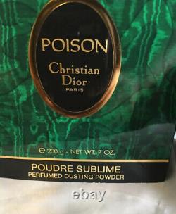 New Christian Dior Paris Poison Perfume Dusting Body Powder 7 oz Rare Vintage